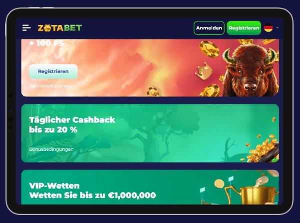 Zotabet Casino: Der ultimative Online-Glucksspielraum für deutsche Spieler
